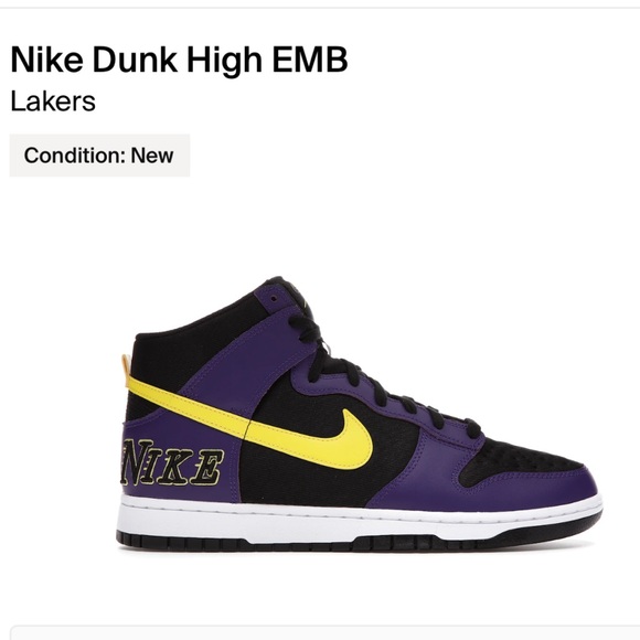 nike lakers dunk high